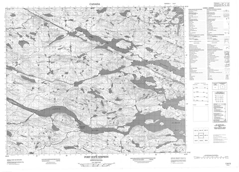 013A09 Port Hope Simpson Canadian topographic map, 1:50,000 scale