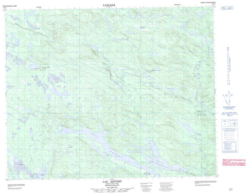 013C05 Lac Arvert Canadian topographic map, 1:50,000 scale