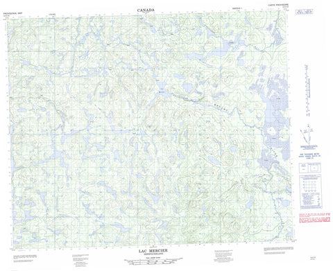 013C15 Lac Mercier Canadian topographic map, 1:50,000 scale