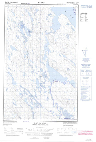 013D04W Lac Lavoie Canadian topographic map, 1:50,000 scale
