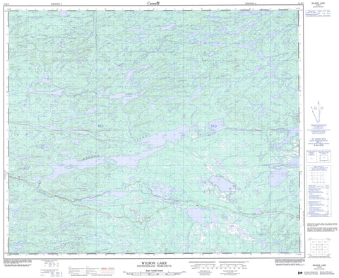 013E07 Wilson Lake Canadian topographic map, 1:50,000 scale