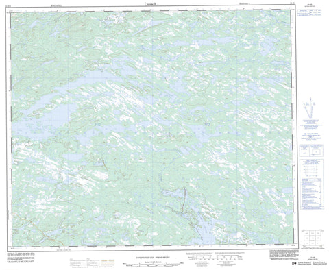 013E08 No Title Canadian topographic map, 1:50,000 scale