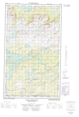 013J09W Lake Michael Canadian topographic map, 1:50,000 scale