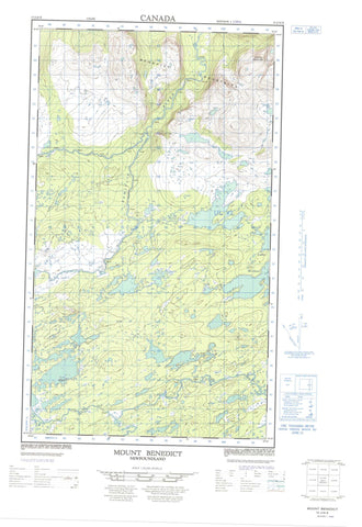 013J10E Mount Benedict Canadian topographic map, 1:50,000 scale