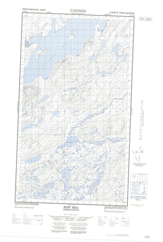 013J13E Post Hill Canadian topographic map, 1:50,000 scale