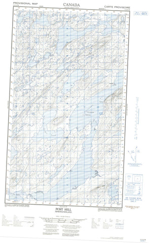 013J13W Post Hill Canadian topographic map, 1:50,000 scale