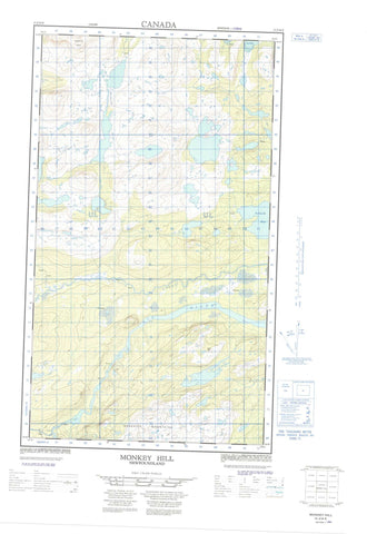 013J14E Monkey Hill Canadian topographic map, 1:50,000 scale