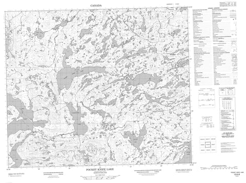 013K06 Pocket Knife Lake Canadian topographic map, 1:50,000 scale