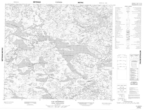 013M05 Lac Chapiteau Canadian topographic map, 1:50,000 scale