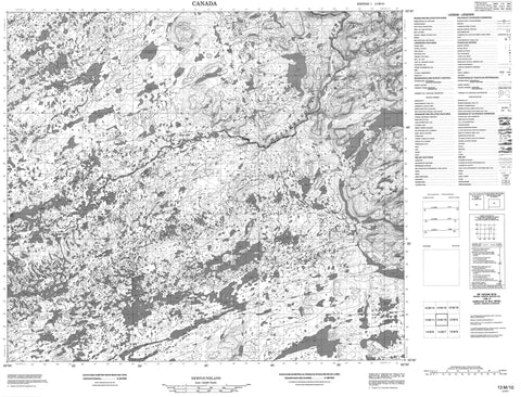 013M10 No Title Canadian topographic map, 1:50,000 scale