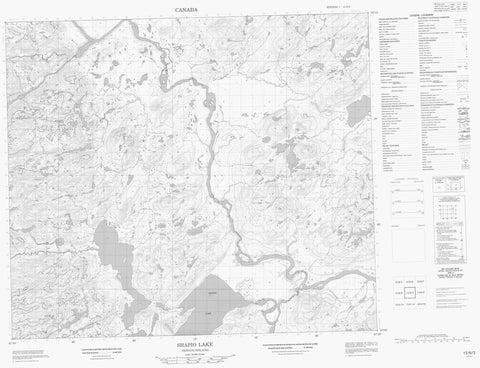 013N03 Shapio Lake Canadian topographic map, 1:50,000 scale