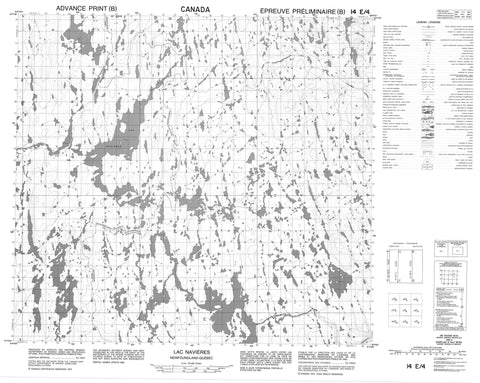 014E04 Lac Navieres Canadian topographic map, 1:50,000 scale