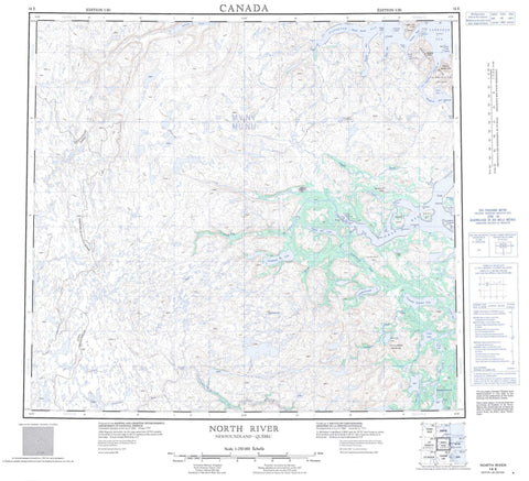 014E North River Canadian topographic map, 1:250,000 scale