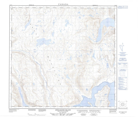 014L11 Jens Haven Island Canadian topographic map, 1:50,000 scale