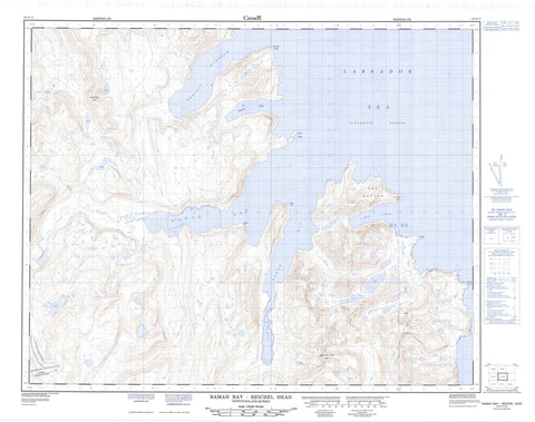 014L14 Ramah Bay Reichel Head Canadian topographic map, 1:50,000 scale