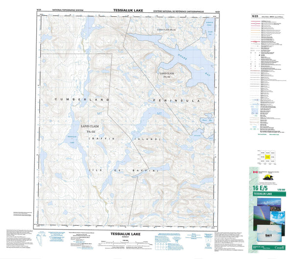 016E05 Tessialuk Lake Canadian topographic map, 1:50,000 scale