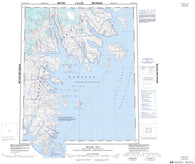 016E Hoare Bay Canadian topographic map, 1:250,000 scale