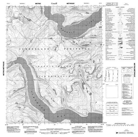 016L02 No Title Canadian topographic map, 1:50,000 scale
