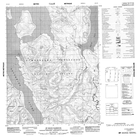 016L16 St Roch Harbour Canadian topographic map, 1:50,000 scale