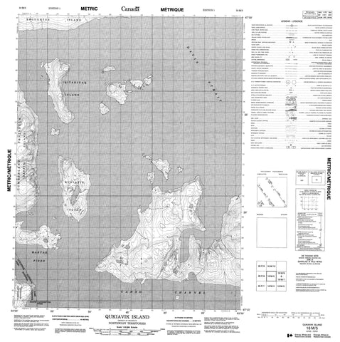 016M05 Qukiavik Island Canadian topographic map, 1:50,000 scale
