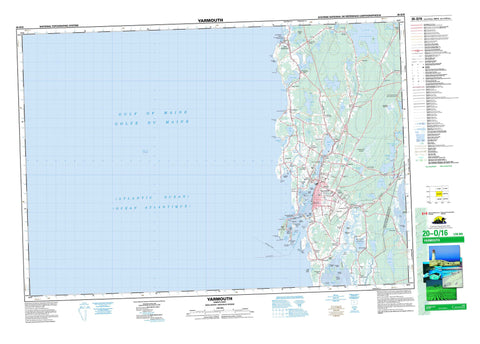 020O16 Yarmouth Canadian topographic map, 1:50,000 scale