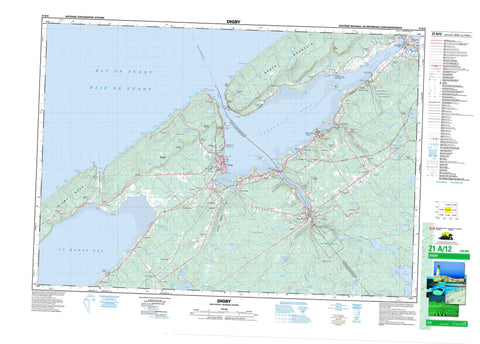 021A12 Digby Canadian topographic map, 1:50,000 scale