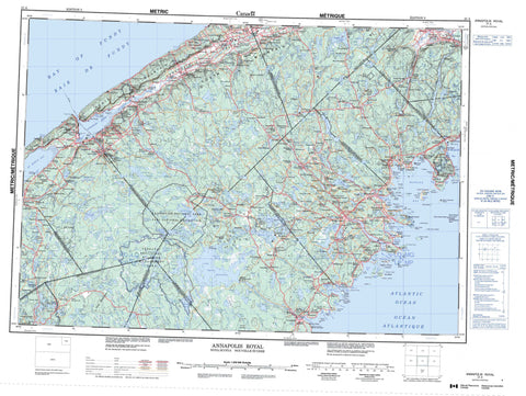 021A Annapolis Royal Canadian topographic map, 1:250,000 scale