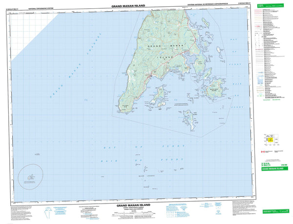 021B10 Grand Manan Island Canadian topographic map, 1:50,000 scale