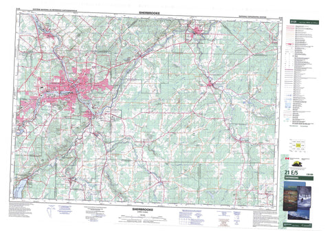 021E05 Sherbrooke Canadian topographic map, 1:50,000 scale