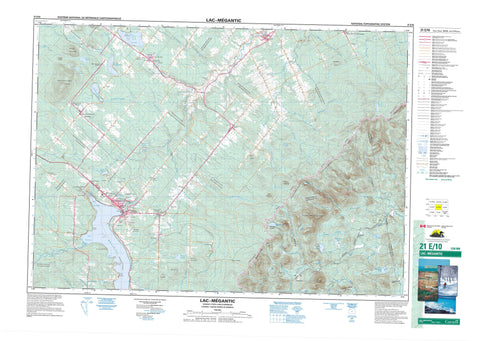 021E10 Lac Megantic Canadian topographic map, 1:50,000 scale