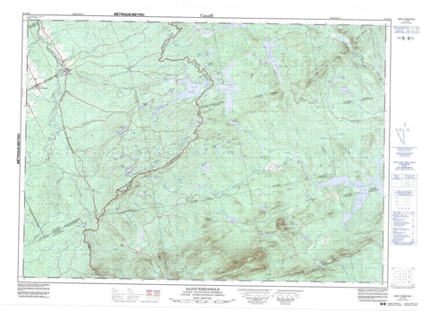 021E16 Saint Theophile Canadian topographic map, 1:50,000 scale