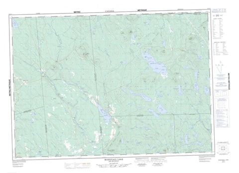 021G07 Mcdougall Lake Canadian topographic map, 1:50,000 scale