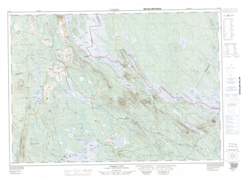 021G12 Forest City Canadian topographic map, 1:50,000 scale