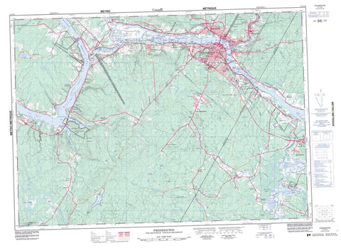 021G15 Fredericton Canadian topographic map, 1:50,000 scale