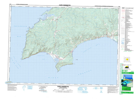 021H07 Cape Chignecto Canadian topographic map, 1:50,000 scale