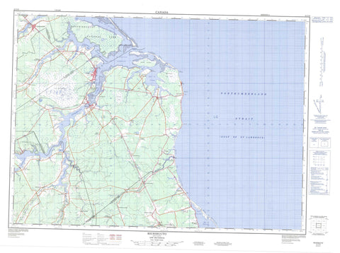 021I10 Richibucto Canadian topographic map, 1:50,000 scale