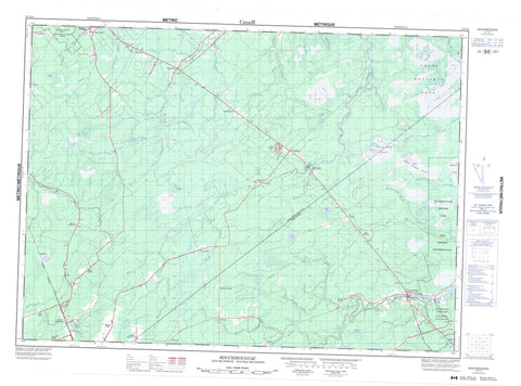 021I14 Kouchibouguac Canadian topographic map, 1:50,000 scale