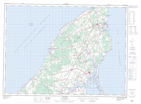 021I16 Tignish Canadian topographic map, 1:50,000 scale