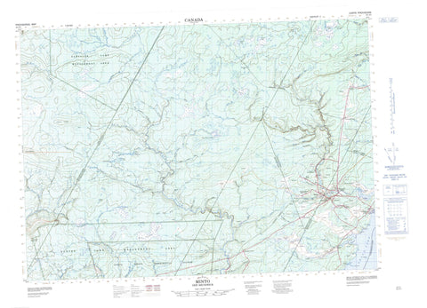 021J01 Minto Canadian topographic map, 1:50,000 scale