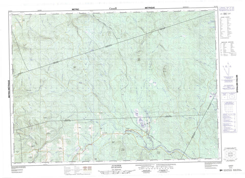 021J11 Juniper Canadian topographic map, 1:50,000 scale