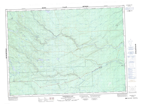 021J16 Mckendrick Lake Canadian topographic map, 1:50,000 scale