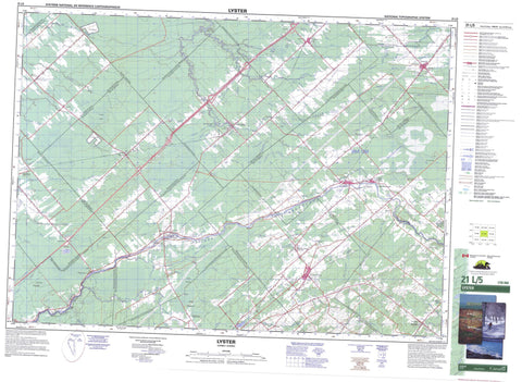 021L05 Lyster Canadian topographic map, 1:50,000 scale