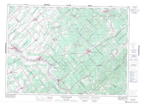 021L10 Saint Malachie Canadian topographic map, 1:50,000 scale