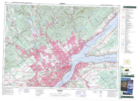 021L14 Quebec Canadian topographic map, 1:50,000 scale