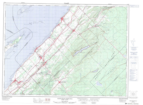 021M01 Saint Jean Port Joli Canadian topographic map, 1:50,000 scale