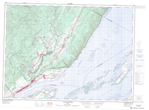 021M02 Saint Joachim Canadian topographic map, 1:50,000 scale