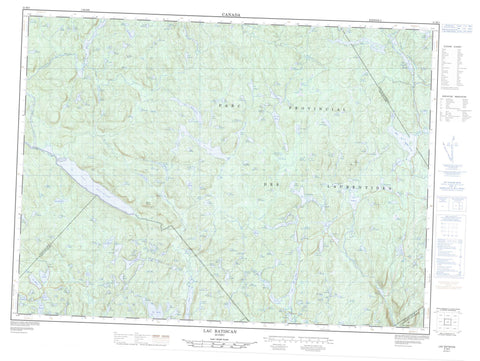 021M05 Lac Batiscan Canadian topographic map, 1:50,000 scale