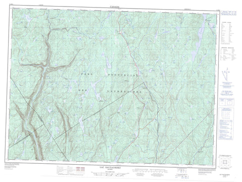 021M06 Lac Sautauriski Canadian topographic map, 1:50,000 scale