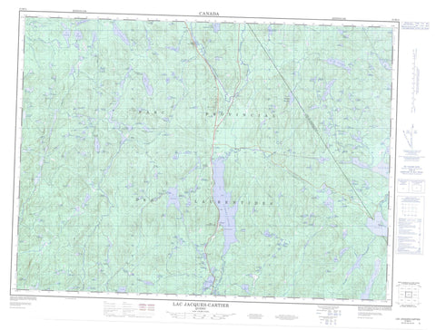 021M11 Lac Jacques Cartier Canadian topographic map, 1:50,000 scale