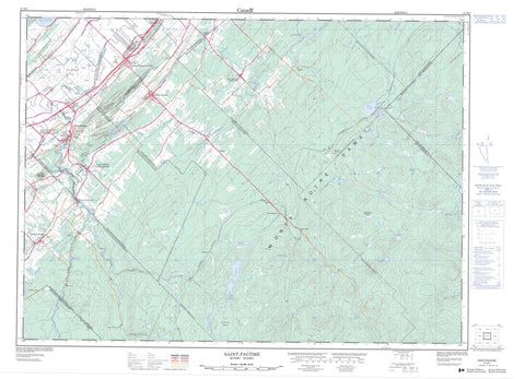 021N05 Saint Pacome Canadian topographic map, 1:50,000 scale